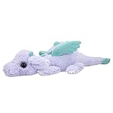 Depesche 12021 TOPModel Dragon Love - Kuscheltier Drache in Lila und Türkis, Plüschtier mit glitzernden Augen, ca. 50 cm