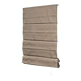 Ventanara® Raffrollo Raffgardine verdunkelnd Faltrollo raumverdunkelnd Blickdicht Thermorollo Sichtschutz (160 x 220 cm, Taupe)