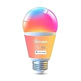 Govee Smart Glühbirne E27, 1000LM RGBWW Led Lamp App dimmbar, Wi-Fi & Bluetooth Smart Bulbs 9W, 54 Szenen, 16 Millionen DIY-Farben, Kompatibel mit Alexa & Google Assistant, 1 Stück