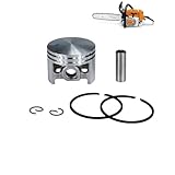 Yurefax 44,7 mm Kolbenring-/Bolzensicherungsringsatz, for STIHL, 026 MS260 Benzin-Kettensäge, Motorumbau, Ersatzteil 1121 030 2003 Rasenmäher-Kolbenring