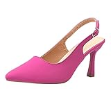 Slingpumps Damen Pumps Elegant Und Bequem Spitz Zehen Pumps Schuhe Sandalen Damen Sommer Stiletto Hoher High Riemchensandalen Leder Sommerschuhe Business Schuhe Fußgewölbeunterstützung Damensandalen