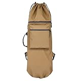 berjalan Doppel Wippe Skateboard Rucksack Land Surfboard Tasche Longboard Tasche Skateboard Tragbare Tasche ZubehöR,Khaki S