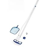 Bestway Flowclear Poolpflege Basis-Set, Aquaclean mit pumpenbetriebenem Poolsauger und Kescher, für alle gängigen Poolgrößen