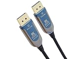PremiumCord Optisches 8K DisplayPort 1.4 Kabel M/M 15m, Stecker auf Stecker, 32,4Gbps, Video 8K@60Hz, 5K@60Hz, 4K@60Hz 2160p, Vergoldete Anschlüsse, Blau/Schwarz