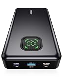 ANSODY Power Bank 65W 25000mAh Powerbank Laptop Klein Aber Stark, 100W Max Externe Handyakkus LED Display USB C Input&Output, Akkupack für iPhone 17 16 15 14 Xiaomi iPad Travel Camping Outdoor (Gray)