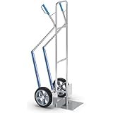 eurokraft | basic | Aluminium-Sackkarre | Schaufel BxT 300 x 290 mm | mit Gleitkufen