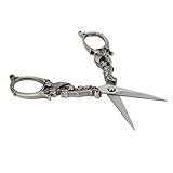 KIMISS Stickschere Zum Nähen und Basteln, Kompakte Werkzeuge aus Edelstahl Im Retro-Stil für Scrapbooking und Detailliertes Schneiden