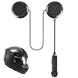 HOSPAOP Motorrad Helm Kopfhörer Bluetooth, Motorradhelm Wireless Headset Bluetooth 5.0 Gegensprechanlage Motorcycle Helmet Kommunikation, Unterstützen Freisprechen für Outdoor Radfahren Skifahren