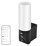 EMOS GoSmart Outdoor Überwachungskamera IP-300 Torch mit WiFi und App + 1200 lm LED-Leuchte, rotierende 1080p IP-Kamera mit Licht, kompatibel mit Alexa, Google Assistant, ohne ABO-Falle, schwarz