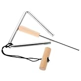 BIUDECO Handgehaltenes Eisendreieck Mit Schlaginstrument, 5-zoll-eisendreieck-schlaginstrument, Handgehaltene Dreiecksglocke Für Band-orchester-auftritte