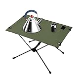 zwxqe Klappbarer Campingtisch, Picknicktisch für den Außenbereich, 60 x 40 x 37 cm, tragbares Reisemöbel, Rucksackzubehör, leichter faltbarer Schreibtisch für und Abenteuer