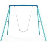 Dripex Schaukelgestell Kinder, Metall Schaukelgerüst bis 200KG Stabil und Belastbar Schaukel Gestell Outdoor/Garten/Spielplatz für Kinderschaukel Nestschaukel Kletterleiter(Single C)