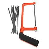 BUGUUYO Mini Bügelsäge Hand Säge mit Wechselklingen Kompakte Leichte Holz Metallsäge für DIY Holzarbeiten und Modellbau Rostfreier Vielseitig und Tragbar