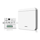 RF433 Funk Lichtschalter Set, Funkschalter Batterielose 240V, Funkschalter Licht für Lampe, Funk Schalter mit Empfänger-Controller 10A, Keine Verkabelung Erforderlich