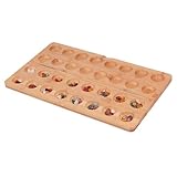 Tragbares Mancala Brettspiel für 2 Spieler Kompaktes Faltbares Design Enthält 65 Steine Lernspielzeug Faltbares Mancala Brettspiel
