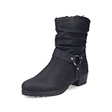 Rieker Damen Klassische Stiefeletten Y1760, Frauen Stiefeletten,Winterstiefeletten,Winterschuhe,warm,gefüttert,Boots,schwarz (00),41 EU / 7.5 UK