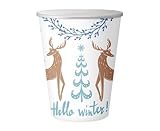 Weihnachten Hello Winter Pappbecher (6 Stück) 250 ml