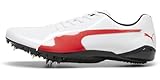 PUMA Unisex Evospeed PREP Sprint 3.5 Track and Field Shoe, White RED Silver, 40.5 EU