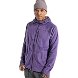 Burton Stockrun Herren Standard Warmest Hooded Full Zip Fleece, Violet Halo/True Black, Größe XS