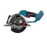 Bürstenlose Mini Kreissäge, Akku Handkreissäge für Makita 18 V Li-Ion Akku mit 2 Sägeblättern, 12000 RPM, Motor aus Reinem Kupfer Ideal für schneiden Holz (ohne Akku)