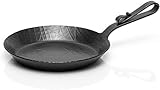 Helmensdorfer Eisenpfanne handgeschmiedet, schmiedeeiserne Pfanne mit Schnabelstiel Ø 28 cm