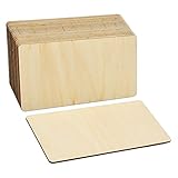 TIMESETL 20Stück Bastelholzplatte Sperrholz Platten, Blank Holzplatten zum Basteln, 10 x 20 x 0,3cm Linde Holzplatten Unbearbeitetes Holz für DIY Handwerk Malen Modellieren Modellbau