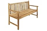 SAM 3 Sitzer Gartenbank Caracas, Sitzbank aus Teak-Holz, 150 cm, Massive Holzbank, für Balkon oder Garten