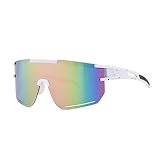 RISAKOGO Schnelle Brille- Sonnenbrille Herren Damen UV400 Sportbrillen Fahrrad Brille Rave Brille für das Reiten, Ski und Angeln im Fallschirmspringen