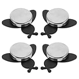 Cabilock 4 Stück Magnetischer Saug -Tischdeckel -Clip Tischdecke aus rostfreiem Stahl Clip -Magnete tischdeckenbeschwerer Camping -Tischdeckenklemmen Picknick -Tischdecke Clips Black