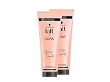 Taft x Gliss Glättungscreme Sleeky Smooth (2x 150 ml), Styling Creme für glattes Haar ohne Glätteisen, mit zusätzlichem Föhn- und Anti-Frizz-Schutz