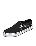 Vans Asher Unisex Sneaker, Canvas Black White, 43 EU