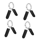 UKCOCO 1 Satz Langhantel Clips Fitnessstudio Trainieren Fitnessgeräte Standard-hantelhalsbänder Frühling Heben Hantelscheiben Klemmen Für Langhantel Langhantel-klemmmanschetten 4 Stück