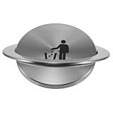 WEKAMOS Edelstahl Einbau-mülleimerdeckel mit Leisem Schließmechanismus Rundes Einbauabdeckungs Arbeitsplatte Geräuscharmer Abfallklappenverschluss Robust und Vielseitig für Küche und Büro