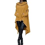 Damen Sale Angebote Kleidung Damen Hoodie Revers Loungewear Training Tee Druck Bolero mit großer Tasche Frauen Goth Langarmshirt Damen Sale Angebote Kleidung