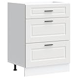 vidaXL Küchenunterschrank Porto Weiß Holzwerkstoff, Spülenunterschrank, Küchenschrank, Küchenzeile, Unterschrank für Küche, Schrank Küche