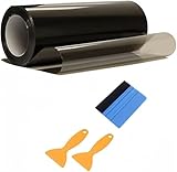 Auto Scheinwerfer Folie,300c*30cm Tönungsfolie Aufkleber cheinwerfer Nebelscheinwerfer Rücklicht Vinyl Farbe Zubehör (Schwarz)