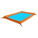 Jeruytgh Sandmatte im Freien, übergroße Strandmatte, tragbares Picknicktuch, sandresistente Stoff, Faltbarer Stil, 86.61 x 55,12 Zoll, für Pooltage und Sommerabenteuer