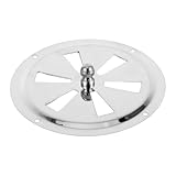 WATIIFUFU Lüftungsrosette Rund mit Verstellbaren Lamellen Winddicht Rostfrei für Grill Smoker Ofen Belüftungsschutz und Luftzirkulation