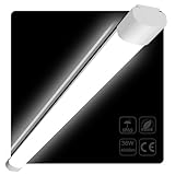 Feuchtraumleuchte LED 120cm, 36W 4000LM Deckenleuchte LED Röhre, IP65 Wasserfest Wannenleuchte, Neutralweiß 4000K Kellerlampe Werkstattlampe Garagenlampe Badezimmerlampe für Büros Lager