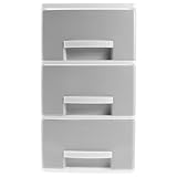 VALICLUD Dreistufige Schubladen Aufbewahrungsbox Kunststoff Schreibtisch Organizer mit Großem Fassungsvermögen für Bürobedarf und Dokumente Kompakte Schubladenbox für Ordentliche Ablage