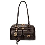 TIAASTAP Bowling Bag Damen Vintage Umhängetasche im Y2K Retro Stil Slouchy Shoulder Bag für Teenager Mädchen kleine Schultertasche mit Reißverschluss