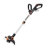 WORX WG163E.9 Akku Rasentrimmer 20V – Rasen – 2-in-1 Funktion: Rasentrimmer und Kantenschneider – Inkl. Distanzschutz, Kantenschneiderad, Fadenspule – Ohne Akku & Ladegerät