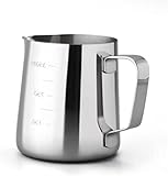 Milchkännchen, Milchaufschäumkrug, Kaffee-Pull-Flower-Tasse, spitzer Mund, Pull-Flower-Tasse, eingedickter Milchschaumbecher mit Skala, Pull-Flower-Tasse, 350 ml