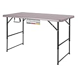 Floordirekt- Gartentisch Klappbar Kunststoff 120 x 60 cm - Buffettisch mit Tragegriff - Klapptisch für Garten Terrasse und Balkon - Campingtisch 6 Personen (Saga)