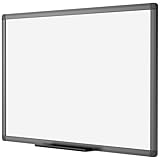 VIZ-PRO Magnetisches Whiteboard trocken abwischbar 90 x 60 cm A1 trocken abwischbares Whiteboard mit schwarzem Aluminiumrahmen und Stifthalter
