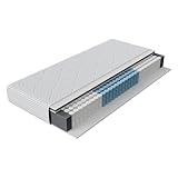 Novilla Matratze 160x200 cm Federkernmatratze Härtegrad H4 Öko-Tex Zertifiziert 7 Zonen Taschenfederkern mit Komfortschaum und Atmungsaktiv Bezug Matratzen Höhe 24 cm