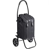 Meister Einkaufstrolley & -rucksack - 45 Liter - Black Edition - Separater Rucksack & Gestell als Sackkarre / Klappbarer Shopper / Einkaufsroller / 6816850