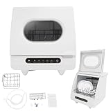 Mini Geschirrspüler, tragbarer Tischgeschirrspüler mit Wassertank, 5 Programme, kompakt, freistehend für Arbeitsplatte, Küche, Camping, Wohnung, schnelle Reinigung von Geschirr, Besteck, Tellern