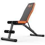 Dskeuzeew Hantelbank Klappbar Verstellbar, Multifunktions Trainingsbank Schrägbank für Ganzkörper-workout Max300KG