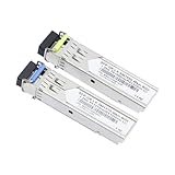 Luejnbogty 1 Paar Gigabit-Glasfaser-SFP-Modul 1,25 G Singlemode 40 Km LC 1310 Nm/1550 Nm, Kompatibel mit Mehreren Arten Von Switches